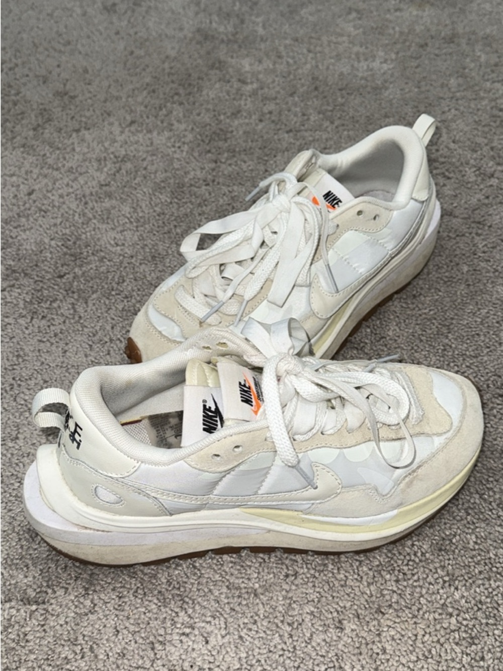 Nike Women’s White and Off-White Layered Casual Sneakers